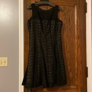 Black midi dress